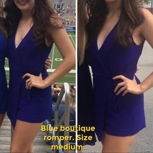 Royal Blue boutique romper.
